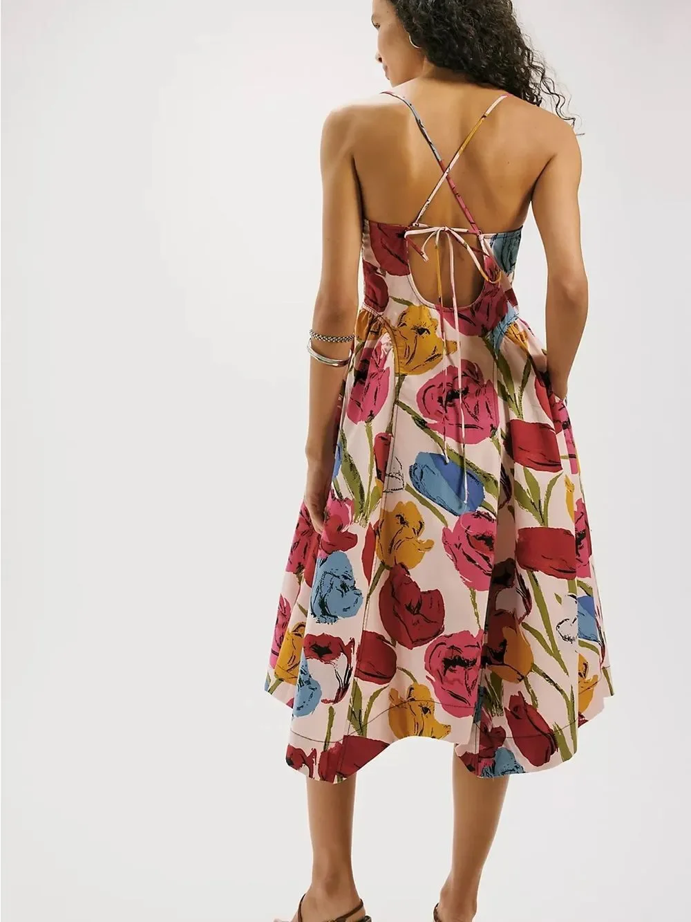 Free People Cherish Printed Midi Dress